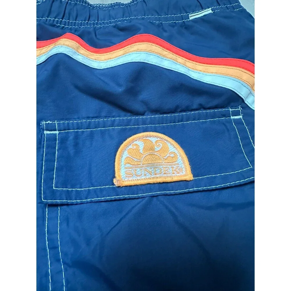 Sundek Swim Trunks Navy Classic Stripe 4